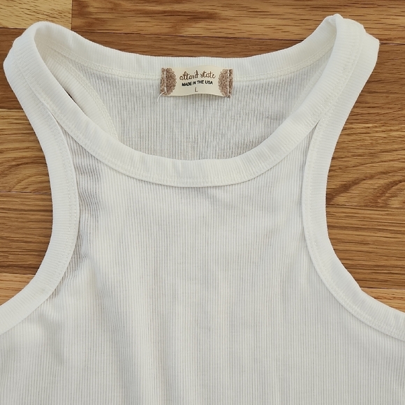 Altar'd State Cream Ribbed Tee - Picture 3 of 6